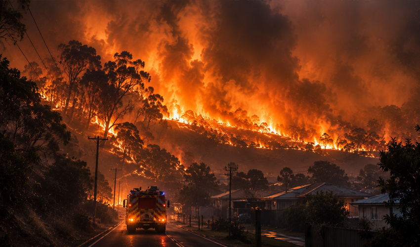 Sistema de alerta precoce para incêndios florestais na Austrália